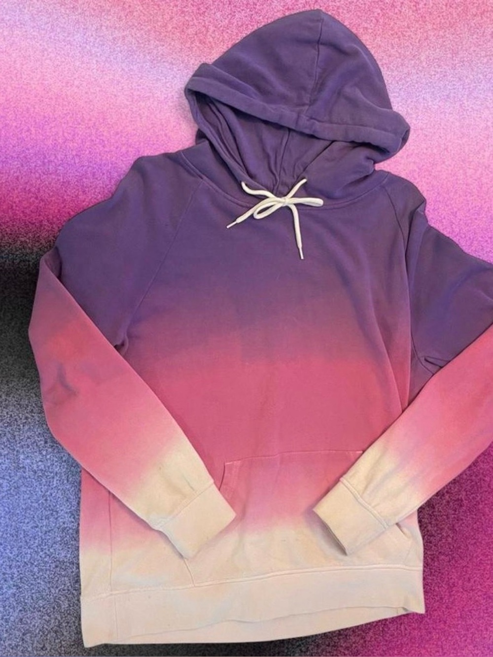Zine Ombré Dip-Dye Pullover Hoodie